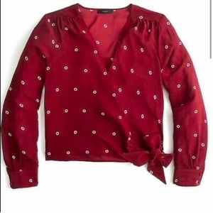J CREW - Silk Wrap Shirt